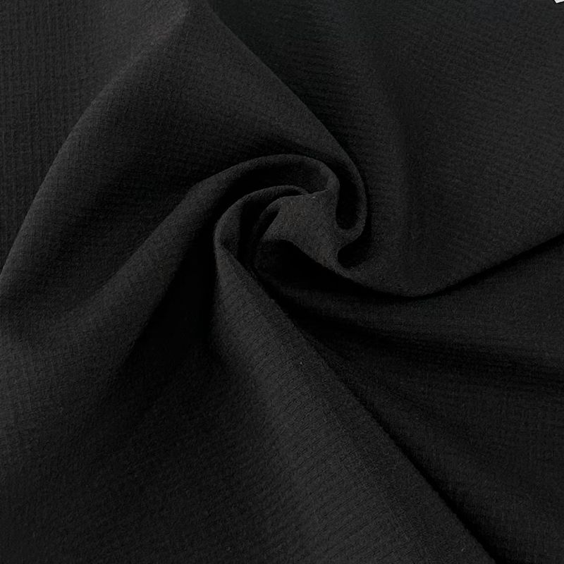 Çift çizgili ızgaralı geri dönüştürülmüş poliester spandeks kumaşı 203GSM 150D+40D*150D+40D+150D+40D