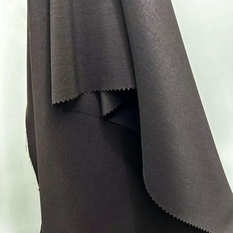 Geri dönüştürülmüş Warp Tricked Polyester Kumaş Elastan Plain Weave 170D*170D+40D Giysi için