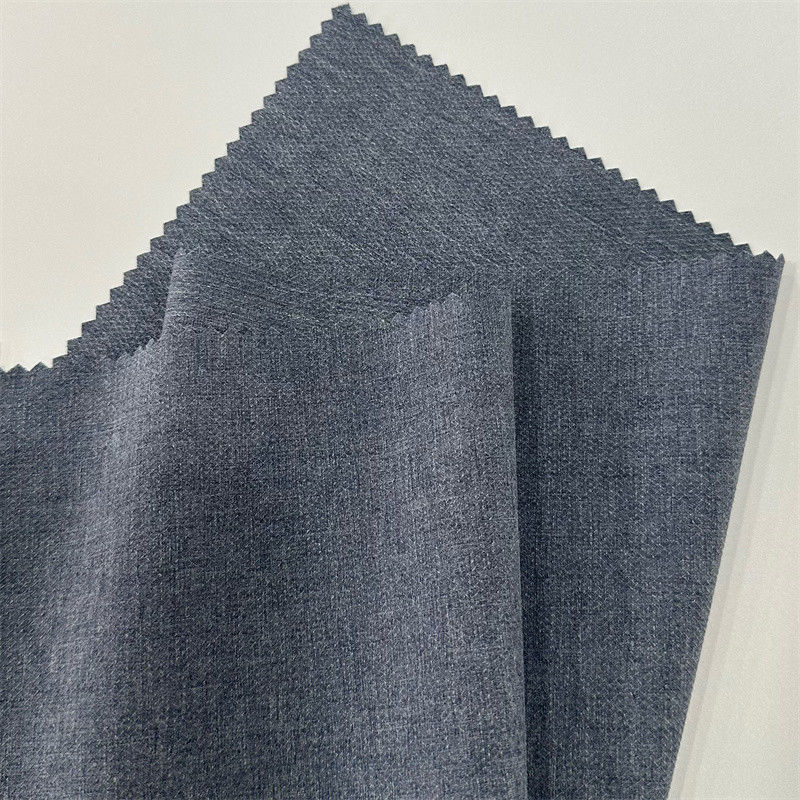 Geri dönüştürülmüş katyonik poliester kumaş 150GSM DTY Warp Trick Elmas ızgara tüm yolu germe kumaş