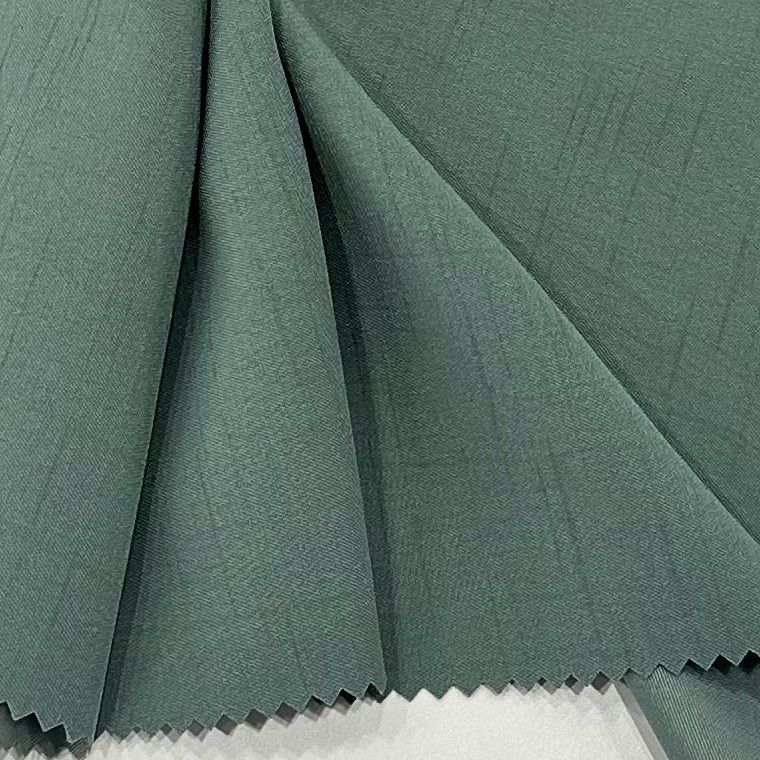 98% Polyester 2% Spandex Kationik Polyester Kumaş 137GSM Boyalı Bambu Çubuk Dikiş Elastik Dikiş