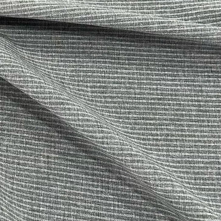 Yatay Çizgi Çift Tüklü Katyonik Poliester Kumaş Dört Yönlü Germe 2/1 Twill