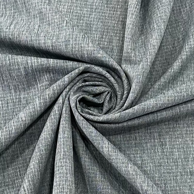 Yatay Çizgi Çift Tüklü Katyonik Poliester Kumaş Dört Yönlü Germe 2/1 Twill