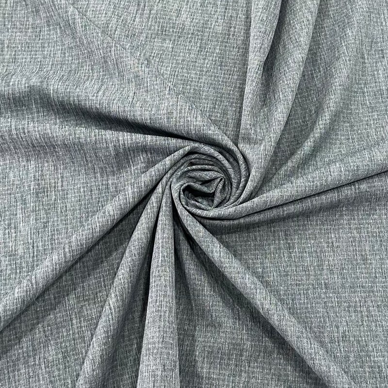 Yatay Çizgi Çift Tüklü Katyonik Poliester Kumaş Dört Yönlü Germe 2/1 Twill