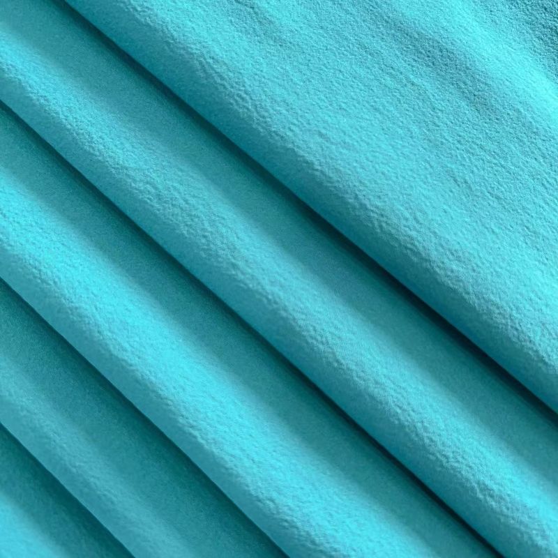 Hafif kırışık Nylon Spandex Kumaş Geri Dönüştürülmüş 4 Yolu 40D+20D*40D+20D 90GSM