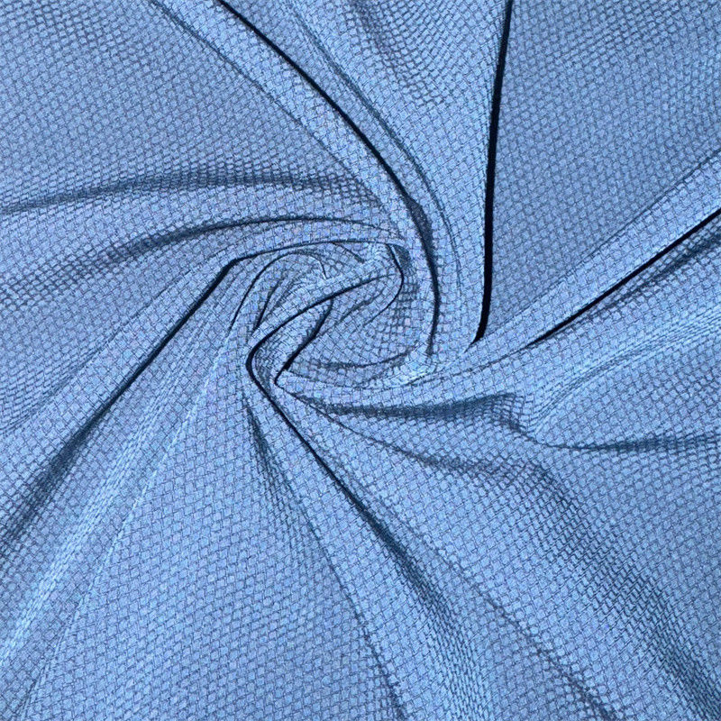 Geri dönüştürülmüş Premium Polyester Double Yarn Warp Stretch Diamond Plaid Fabric 75D+40D*75D+40D 145GSM