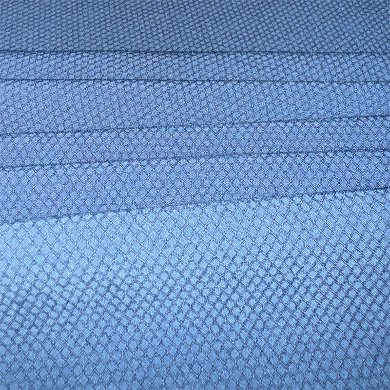 Geri dönüştürülmüş Premium Polyester Double Yarn Warp Stretch Diamond Plaid Fabric 75D+40D*75D+40D 145GSM