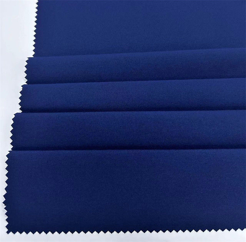 Geri dönüştürülmüş düz kumaş Dört yönlü germe kumaş 75D+40D*150D+40D 94% Geri dönüştürülmüş poliester 6% Spandex 166GSM