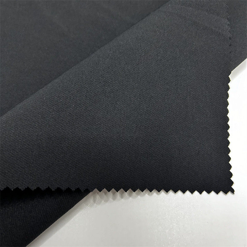 Soğuk ipek pamuk karışımı T800 Twist 100% geri dönüşümlü polyester kumaş Ceketler Ceketler Pantolonlar