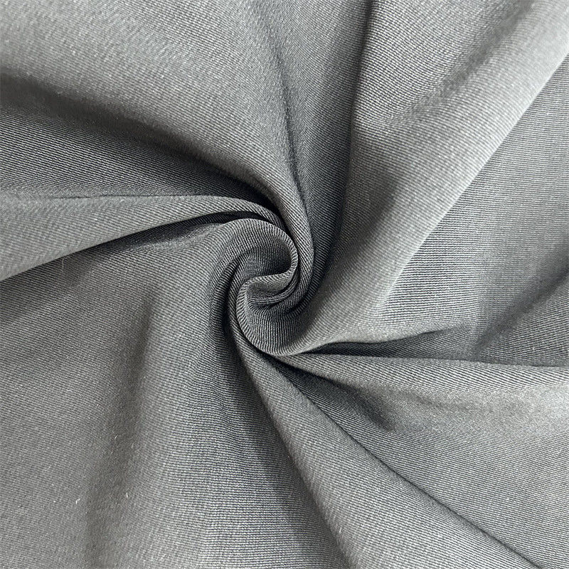 Soğuk ipek pamuk karışımı T800 Twist 100% geri dönüşümlü polyester kumaş Ceketler Ceketler Pantolonlar