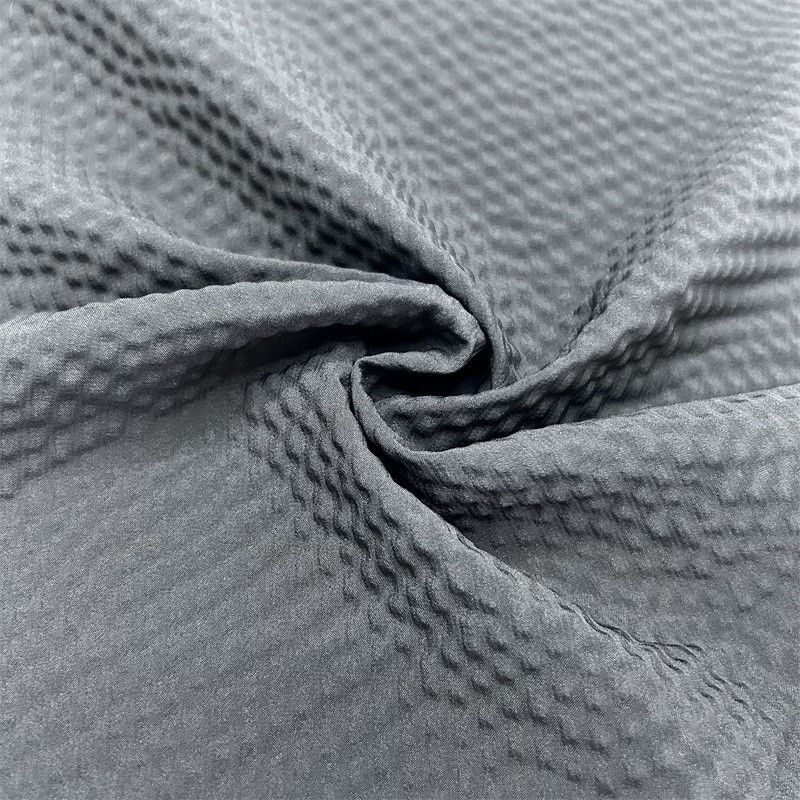 Polyester T400 Dikey Şerit Pearl Dot 75D Kasyon+75DT400*75D Dikey Şerit Konveks Balon Efekti