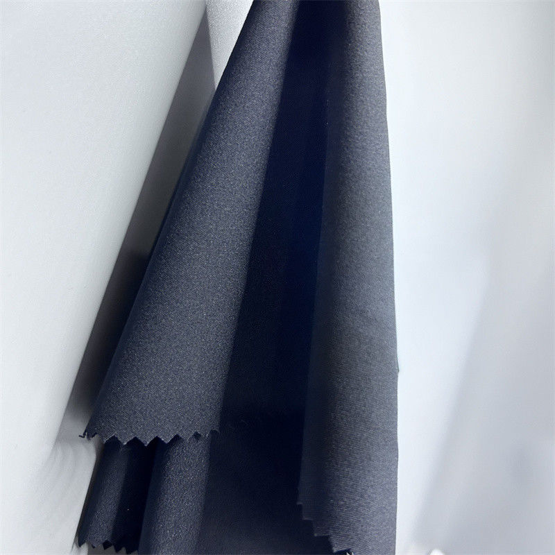 75D Geri Dönüştürülmüş Poliester Spandex Kumaş Mat 2/1 Twill Dört Taraf Elastik 75D+40D*75D+40D Yüzeyi Hassas